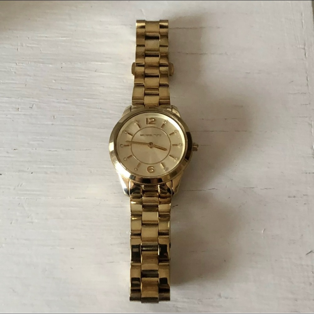 Michael Kors Petite Runway Watch Gold MK6590 - Picture 7 of 8